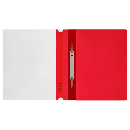 The folder is a plastic folder. STAMM A5, 180mkm, red with an open top