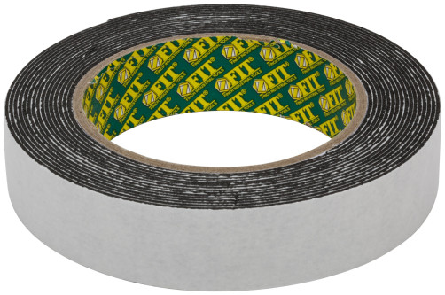 Adhesive tape, 2-sided mounting,foam-based, black, 25 mm x 5 m