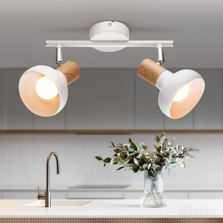 Rivoli Lorena 7052-702 spot wall and ceiling lamp 2 x E14 40 W rotary