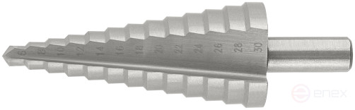 HSS step drill for metal, 13 steps, 6-30 mm