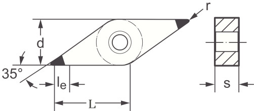 Пластина VNGA160408S01020-4N CBN HPN2001