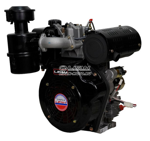 Двигатель Lifan Diesel C195FD-A, вал 25мм, катушка 6 Ампер