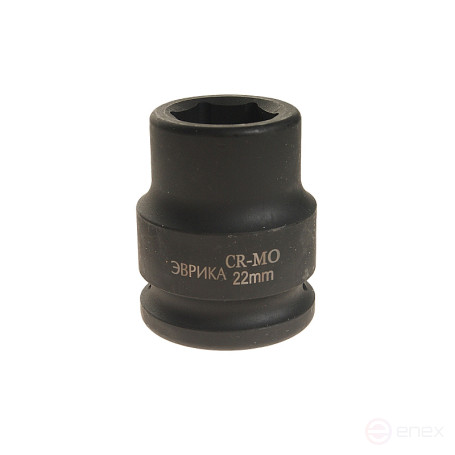 Головка торцевая 22мм 3/4" 6-гранная ударная L=50мм ЭВРИКА ER-95910 1/48