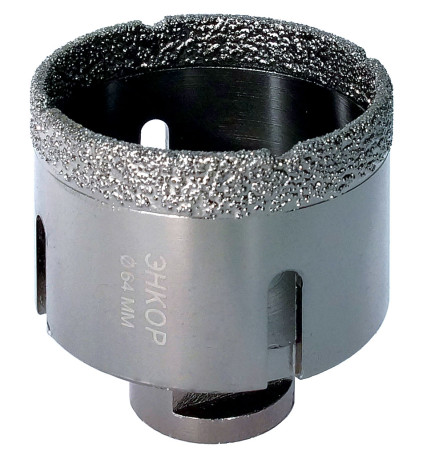 Diamond crown on porcelain stoneware D 64 mm for USM dry. res