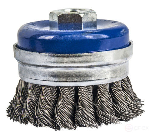 Кордщетка для МШУ чашеобразная витая усиленная ПРАКТИКА 75 мм М14 (1шт.) блистер (773-309)