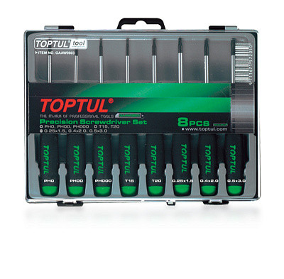 Screwdriver Set for Electronics 8 pieces TOPTUL GAAW0803