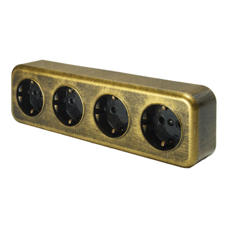Socket RA 16-445-Black Bronze, 4-seater, open installation with a/c