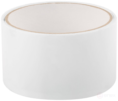 Лента клейкая сантехническая ПВХ для труб, белая, 50 мм х 0,5 мм х 1,5 м