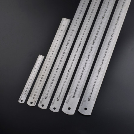 Measuring ruler made of stainless steel, 300 mm.// HARDEN