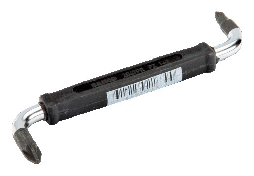 Pozidriv Curved double-sided screwdriver PZ1/PZ2