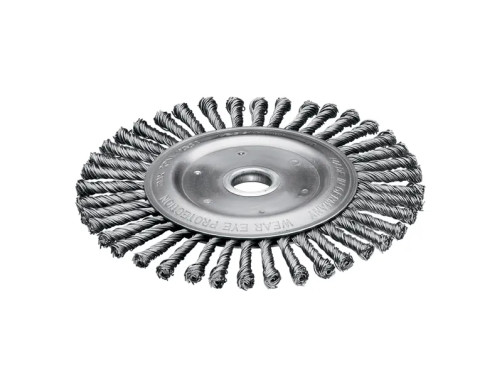 Щетка ерш IBGD, 160*100 мм, диаметр 101 мм, двойная спираль, стальная прямая проволока STA 0,48 мм, посадка W1/2"