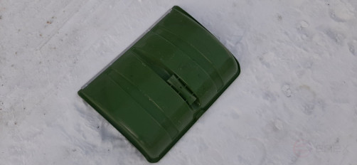 Лопата пластмассовая "ЛЕДОк" ЦВЕТНАЯ с алюминиевой планкой, 470х350 мм