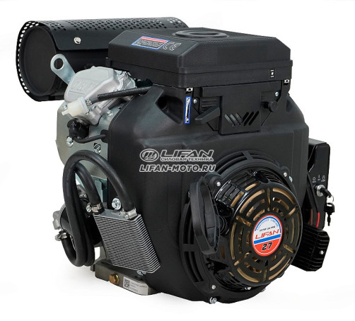 Двигатель Lifan LF2V78F-2A PRO(4500), вал 25мм, катушка 20 Ампер датчик давл./м, м/радиатор, ручн.+электр. зап
