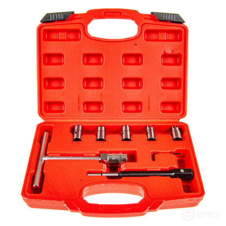 A set of devices ER-86707 for cleaning and restoration of plantings. nozzle slots, 7p. (milling cutter size:17x21,17x19,15x19,17x17mm) in EUREKA case /1/5