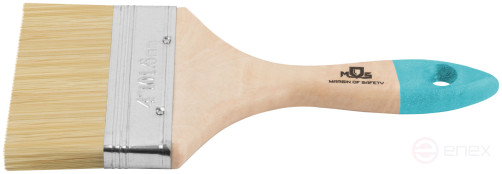 Кисть флейцевая, натур. cветлая щетина, деревянная ручка 4" (100 мм)