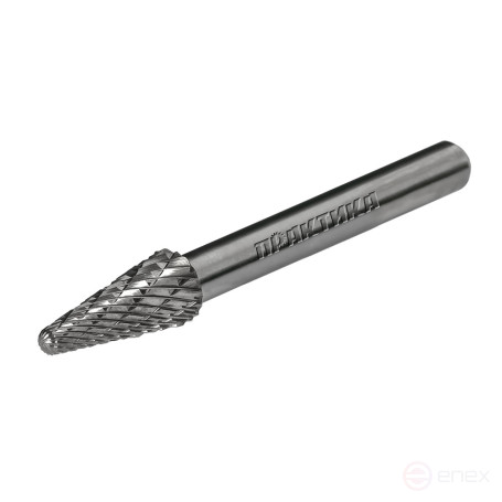 Борфреза твердосплавная ПРАКТИКА тип L коническая с закруглением, 8 х 20 мм, хвостовик 6 м (644-542)