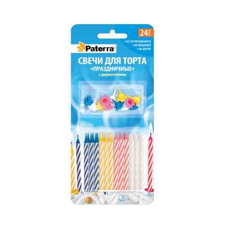 Paterra Festive cake candles, 24 pcs.