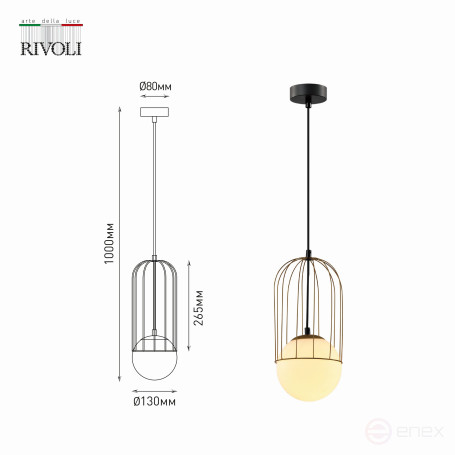 Pendant lamp Rivoli Bethany 4107-201 1 * E14 40W ceiling ball design