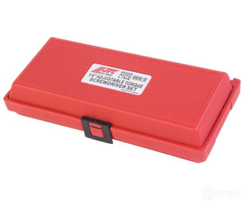 Отвертка динамометрическая 1/4" с набором бит и адаптеров в кейсе JTC