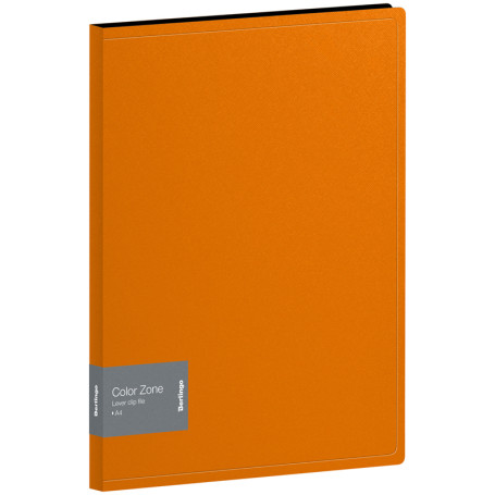 Папка с зажимом Berlingo "Color Zone", 17 мм, 1000 мкм, оранжевая