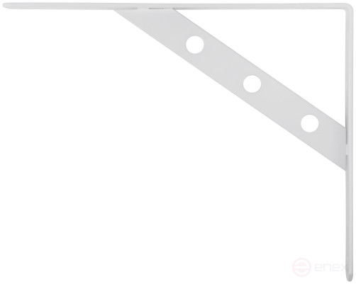 Уголок-кронштейн усиленный белый 250х200 мм