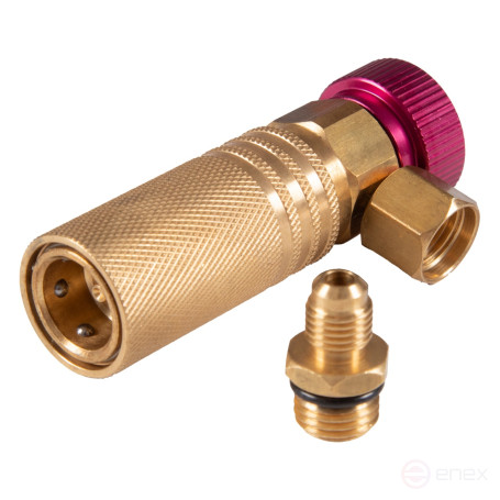 Quick-release coupling with valve, high pressure, extended MASTER 105-41004