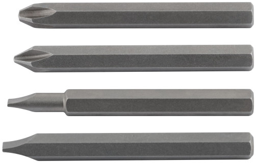 Bits for CRV impact screwdriver, set of 4 pcs., 75 mm