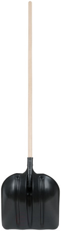 Plastic snow shovel, wooden handle 400x470x1600 mm