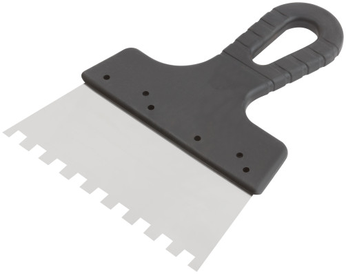 Шпатель фасадный нержавеющий зубчатый 150 мм/зуб 8 мм