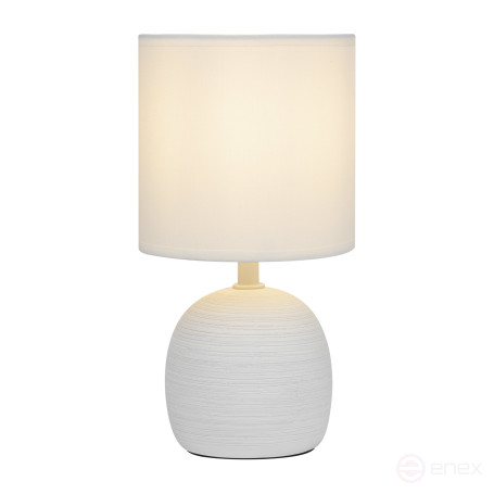 Rivoli Sheron 7044-502 Table Lamp 1 * E14 40W ceramic white with lampshade