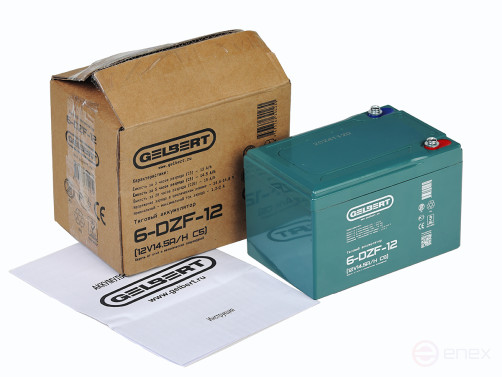 Тяговый аккумулятор Gelbert 6-DZF-12 (12V14.5A/H C5)