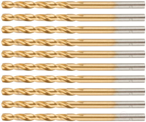 Сверло по металлу Cutop Profi с титановым покрытием, 4х75 мм (10 шт)