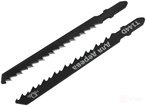 Blades for electric jigsaw, T144D, wood, HCS, 100 mm, 2 pcs.