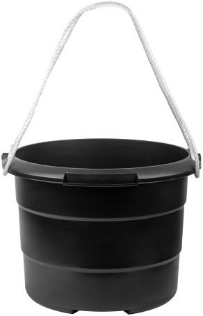 Plastic construction bucket for carrying mortar, reinforced walls, rope handles 40 l