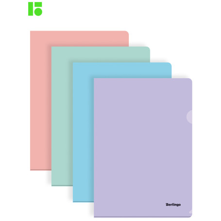 Berlingo "Instinct" folder corner, A4, 180 microns, lavender