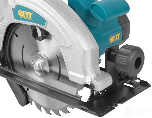 Пила дисковая 1300 Вт; 4500 об/мин; 185/20 мм; 4,4 кг; жел. опора; рез. накл.; блок шпинд.; коробка