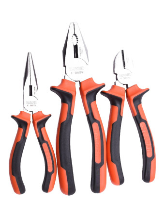 A set of hinge-lip tools, 2-component ergonomics handle, 3 prem.// HARDEN