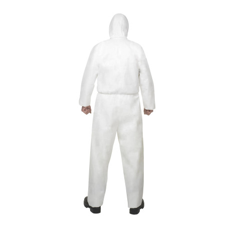 KleenGuard® A40 Breathable Jumpsuit for protection against splashes of liquids and solid particles - Hooded / White /XXXL (25 overalls)