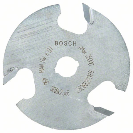 Flat groove milling cutter 8 mm, D1 50.8 mm, L 2.5 mm, G 8 mm