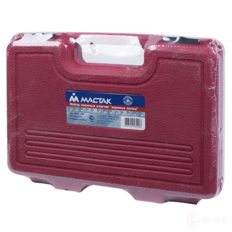 Набор разрезных ключей 3/8&1/2 (воронья лапка), 8-24 мм, кейс, 15 предметов МАСТАК 0261-15C