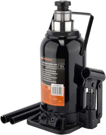 Домкрат гидр. 12,0т (230-565 мм 2-х плунж-ый) АвтоDело (43122)