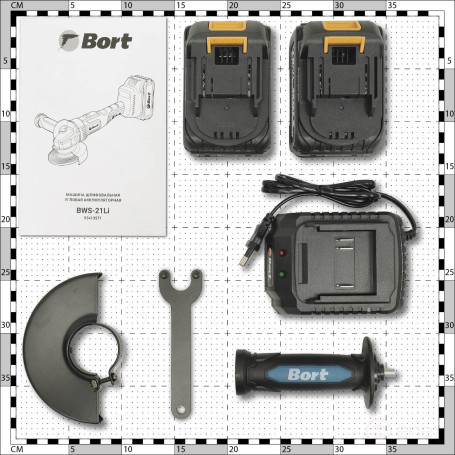 Машина шлифовальная угловая аккумуляторная BORT BWS-21Li