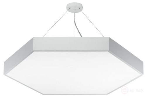 Светильник LED ЭРА Geometria SPO-122-W-40K-066 Hexagon 66Вт 4000К 5300Лм 800*800*80 белый подвесной драйвер внутри