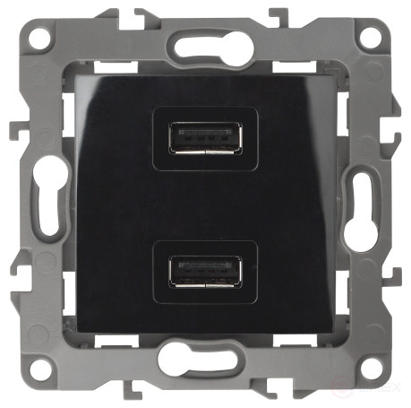 12-4110-06 ЭРА Устройство зарядное USB, 230В/5В-2100мА, IP20, Эра12, чёрный