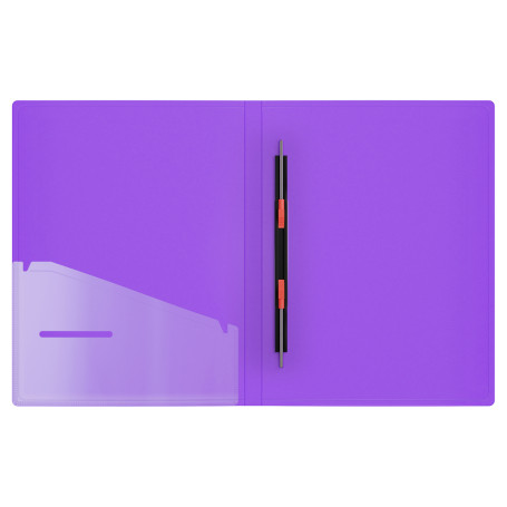 Папка с пружинным скоросшивателем Berlingo "Envy", 17 мм, 700 мкм, с внутр. карманом, фиолетовая