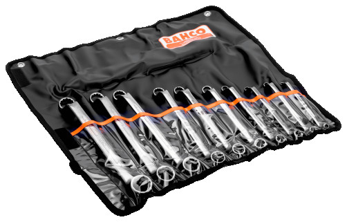 Set of curved elongated cap wrenches, 10 pcs