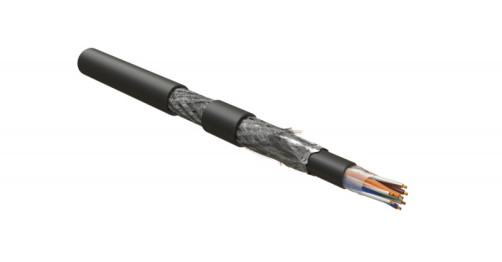 ISFUTP4-C5E-P24/19-PVC/PVC-BK (500 m) Industrial Ethernet cable, category 5e, 4x2x24 AWG (19x0.12 mm), multi-wire cores (patch), SF/UTP, double PVC sheath, black