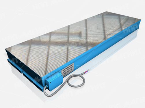 Small-pole rectangular electromagnetic plate with longitudinal arrangement of poles 7208-0069 (400x1250)