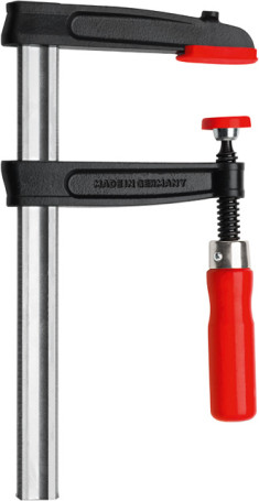 TPN50S12BE Ductile iron clamp 500/120, force: 5.5 kN, with wooden handle, hollow rail