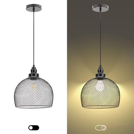 ERA PL7 BK pendant lamp for E27 lampshade height 280mm suspension 720mm black